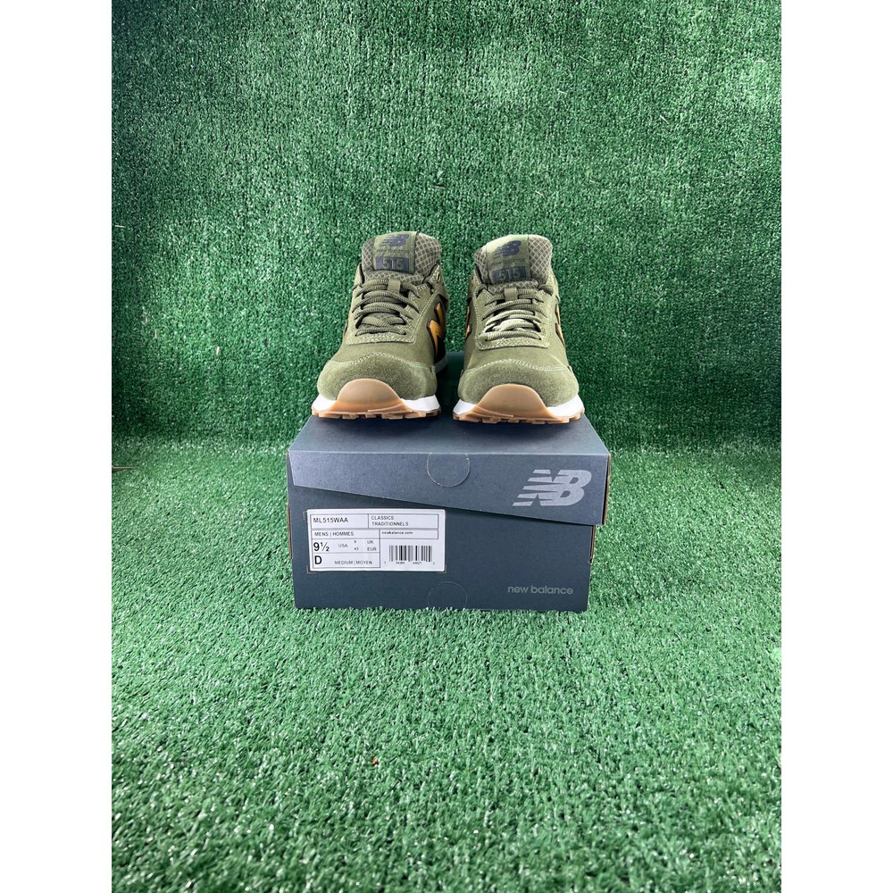 New Balance Mens 515 V1 Shoes Size 9.5  Classic Green ML515WAA Sneakers NEW.